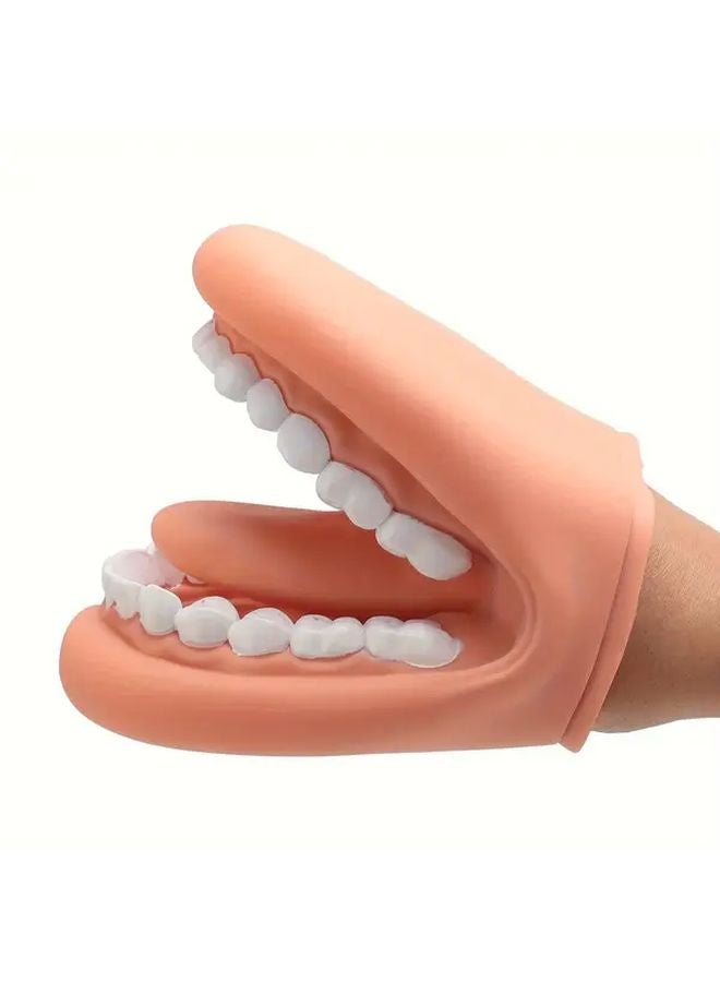 Dental Practice Model With Mouth Puppet Tongue PVC Oral Hygiene Demonstration Tool - Image 1